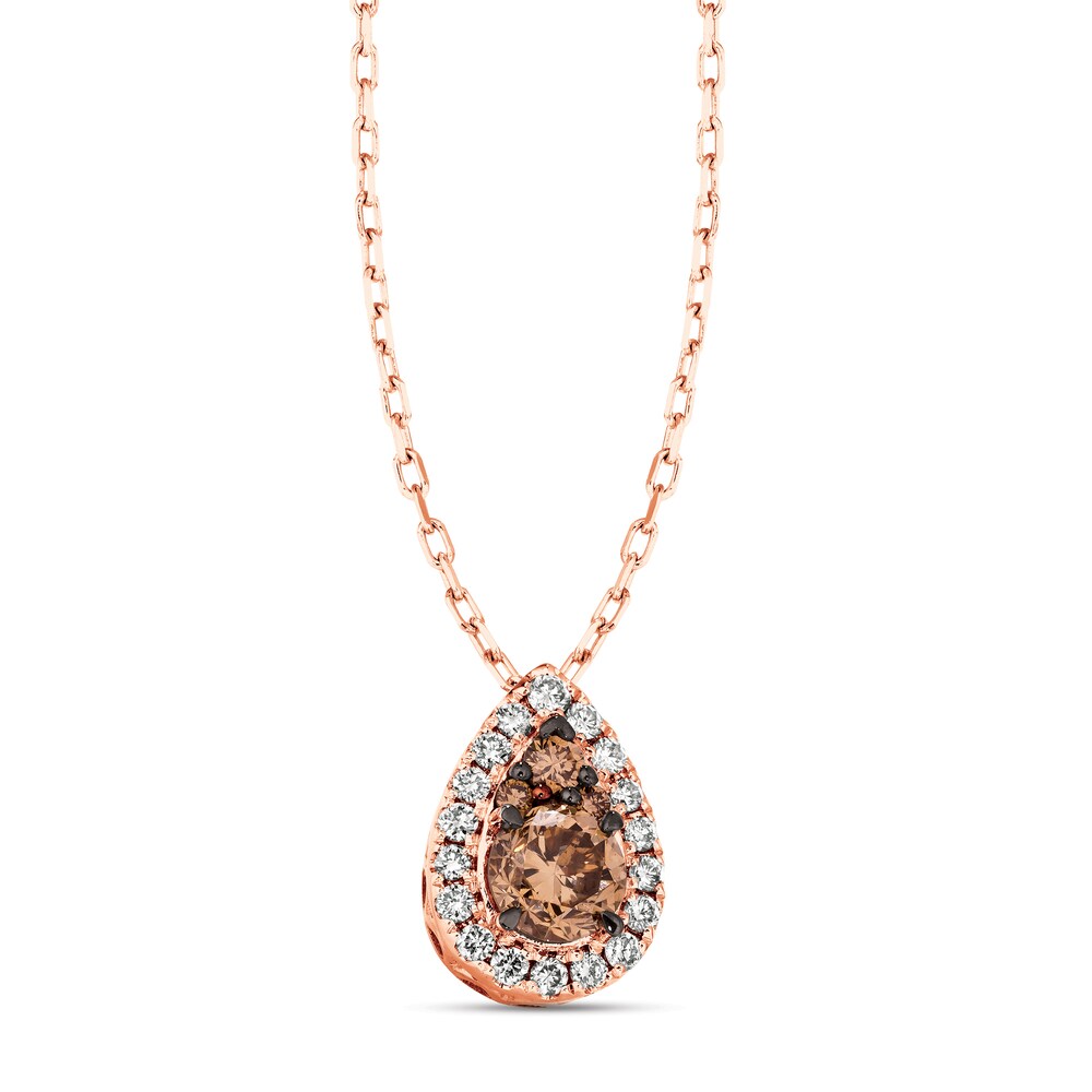 Le Vian Chocolate Diamond Necklace 1/2 ct tw 14K Strawberry Gold rZ70Ok6N