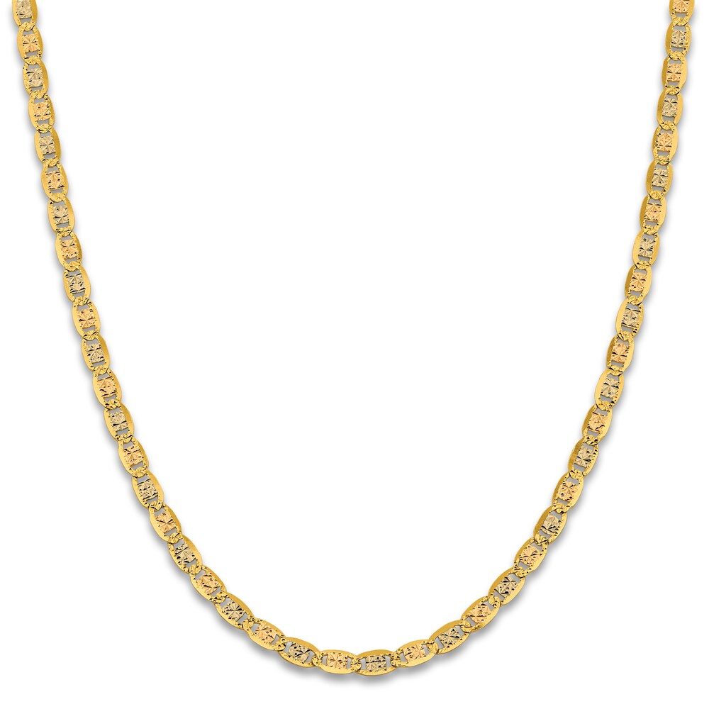 Valentino Chain Necklace 14K Two-Tone Gold 24\" rgxTDCy0