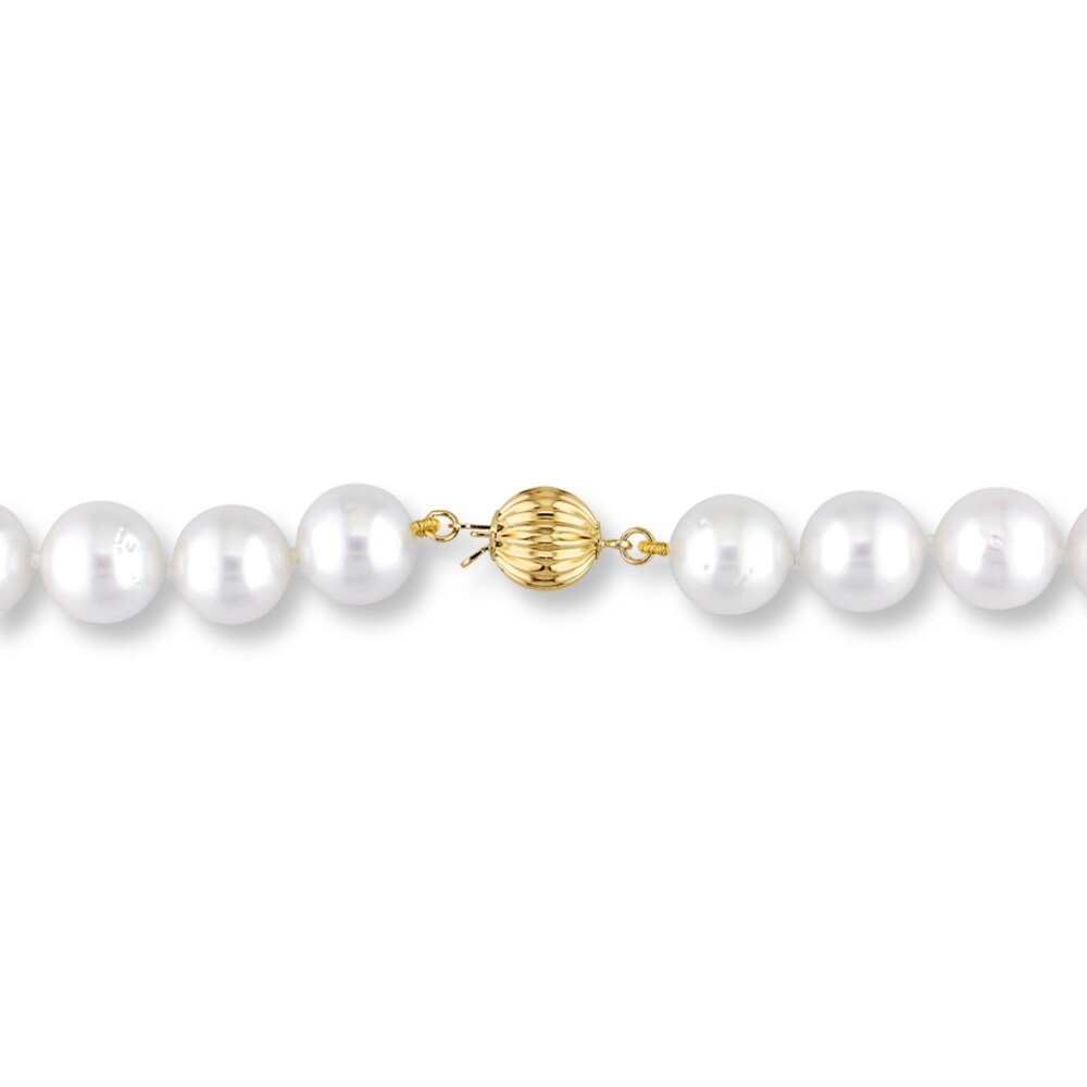 Cultured Pearl Necklace 14K Yellow Gold rhtiKOOB
