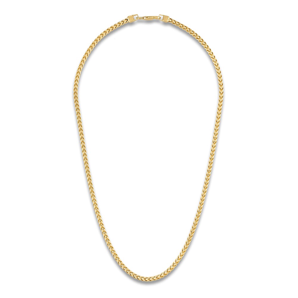 1933 by Esquire Men's Foxtail Link Chain Necklace Sterling Silver/14K Yellow Gold rkIShFAh