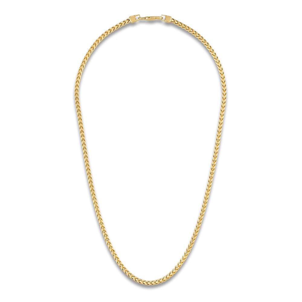 1933 by Esquire Men\'s Foxtail Link Chain Necklace Sterling Silver/14K Yellow Gold rkIShFAh