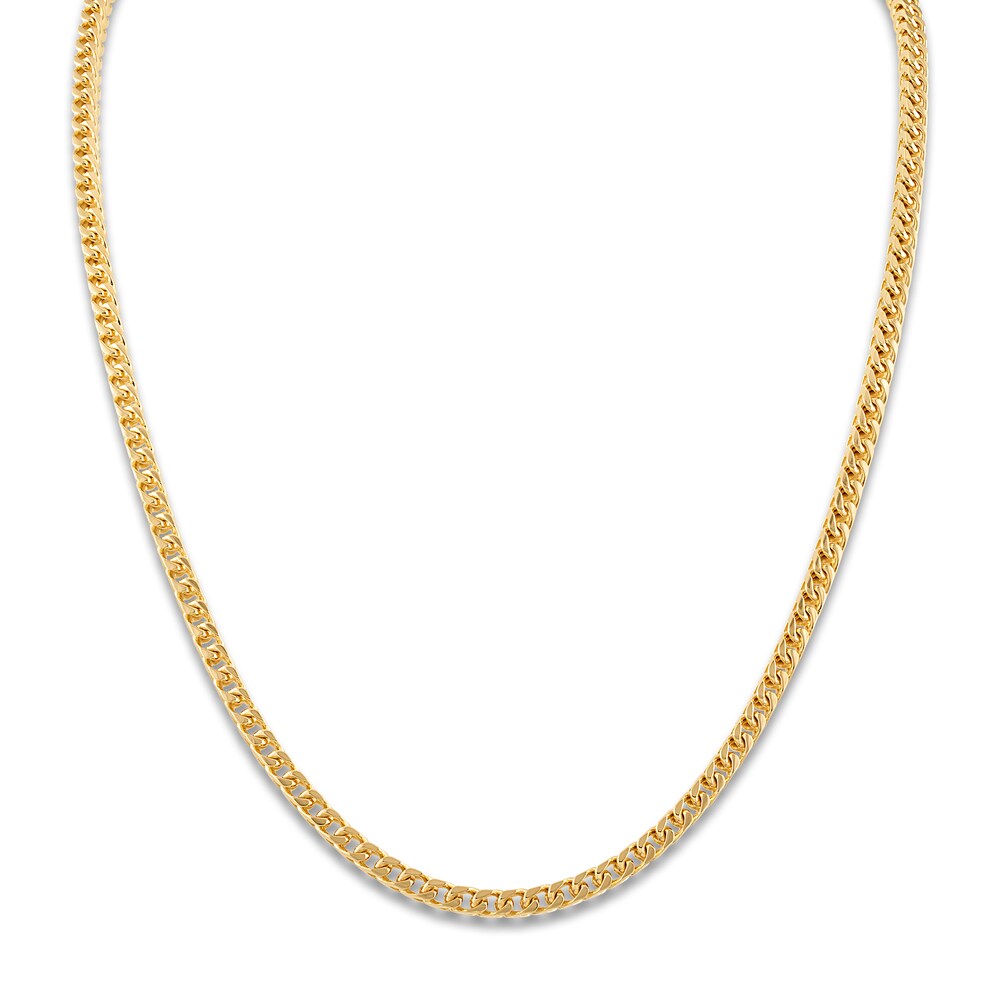 1933 by Esquire Men\'s Foxtail Link Chain Necklace Sterling Silver/14K Yellow Gold rkIShFAh