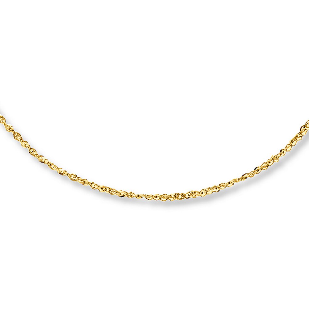 Chain Necklace 14K Yellow Gold 18 Length rqEWBYYs