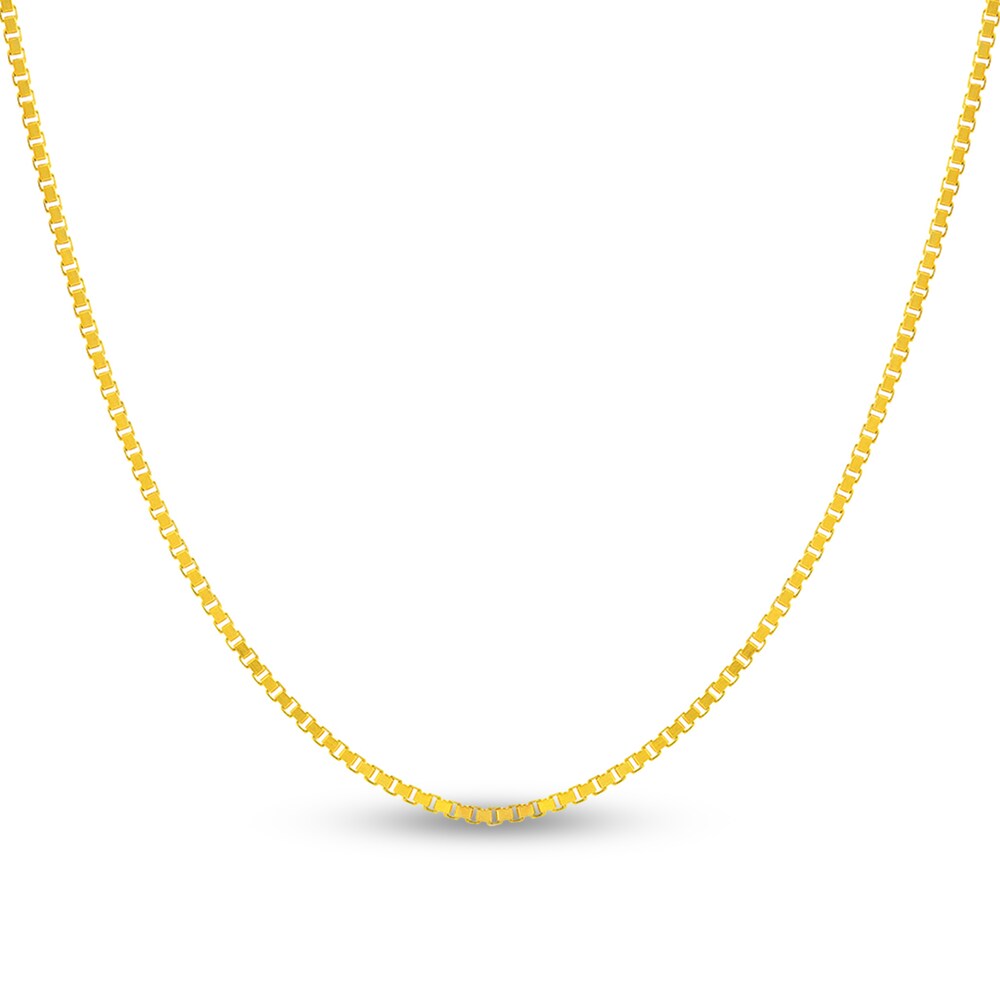 Box Chain Necklace 14K Yellow Gold 22" s3QPfJWP