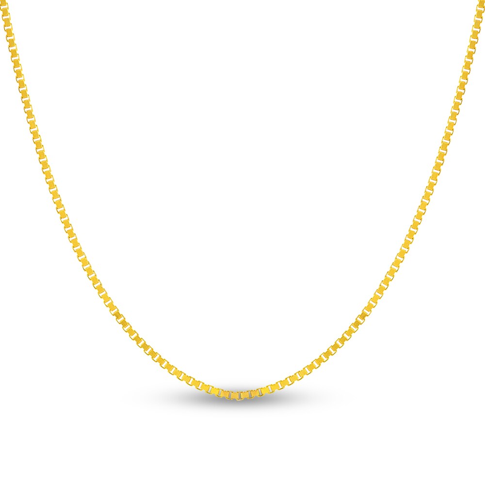 Box Chain Necklace 14K Yellow Gold 22" s3QPfJWP