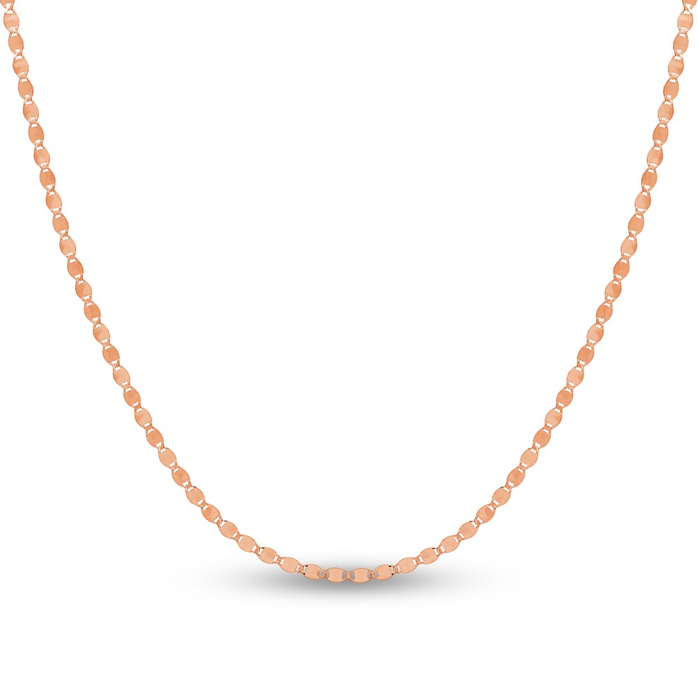 Valentino Chain Necklace 14K Rose Gold 18" s3gHaeDR