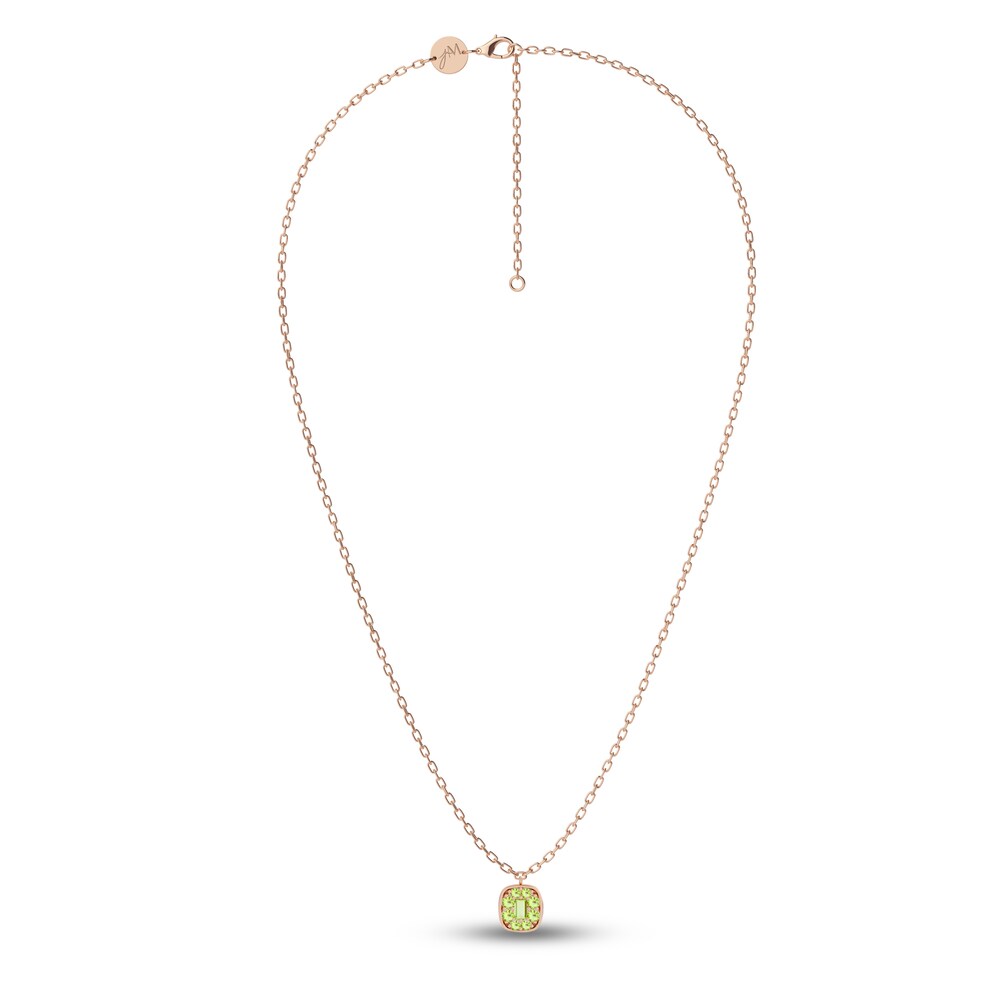 Juliette Maison Natural Peridot Pendant Necklace 10K Rose Gold s5f52kMh