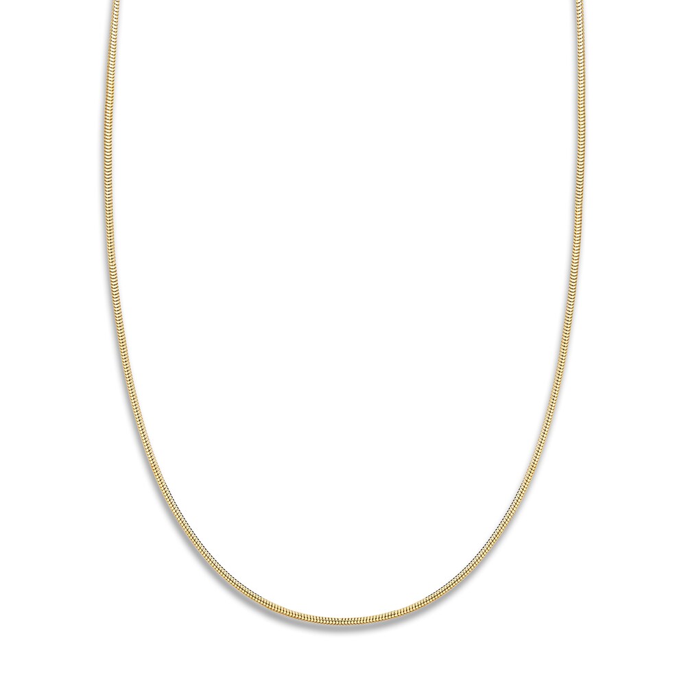 Snake Chain Necklace 14K Yellow Gold 18" sIJbbPsd