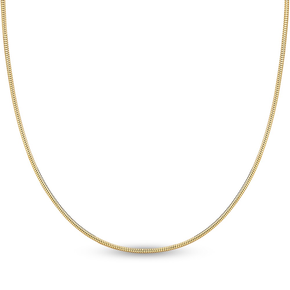 Snake Chain Necklace 14K Yellow Gold 20" sKtMYG96
