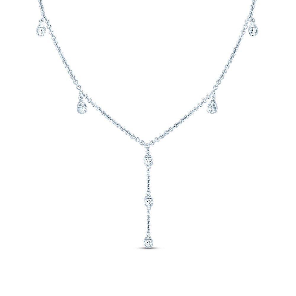 Pnina Tornai Diamond Necklace 1-1/2 ct tw Round 14K White Gold sTG79FTJ