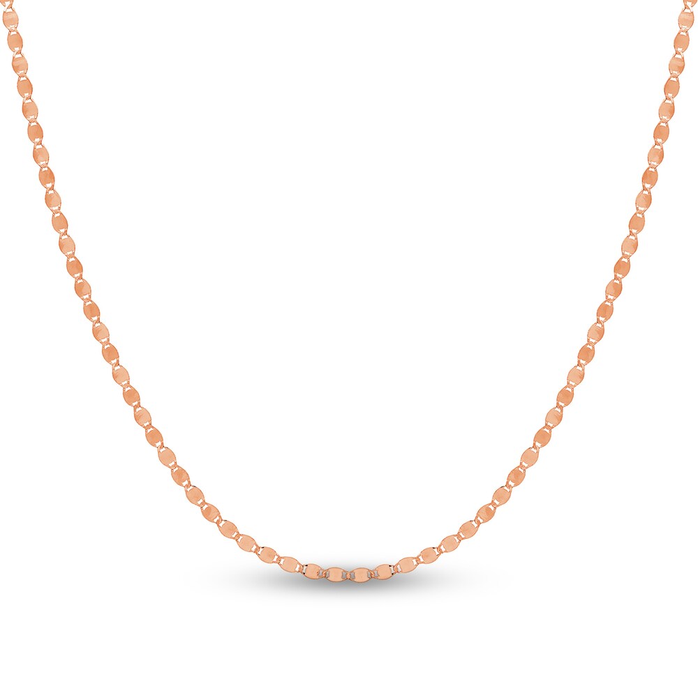 Valentino Chain Necklace 14K Rose Gold 24" scTMMNy0