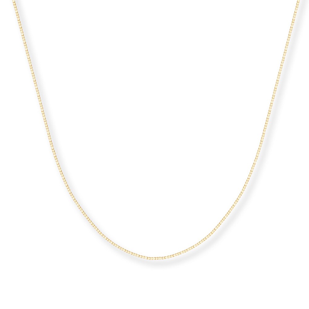 Box Chain 14K Yellow Gold 24" Length syB5KHTX