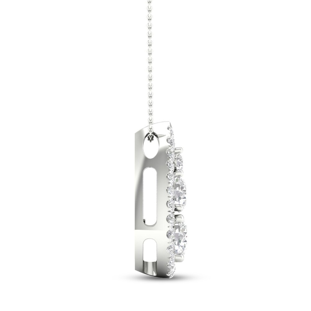 Diamond Necklace 3/4 ct tw Round 10K White Gold t3uyhrJ9