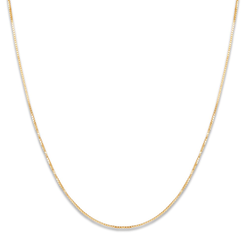 Box Chain Necklace 10K Yellow Gold 22 Length t4ZvPvnU