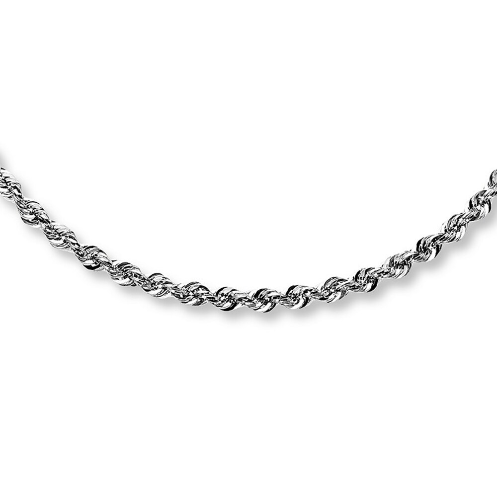 Rope Necklace 14K White Gold 30 Length tD2L1Hxj