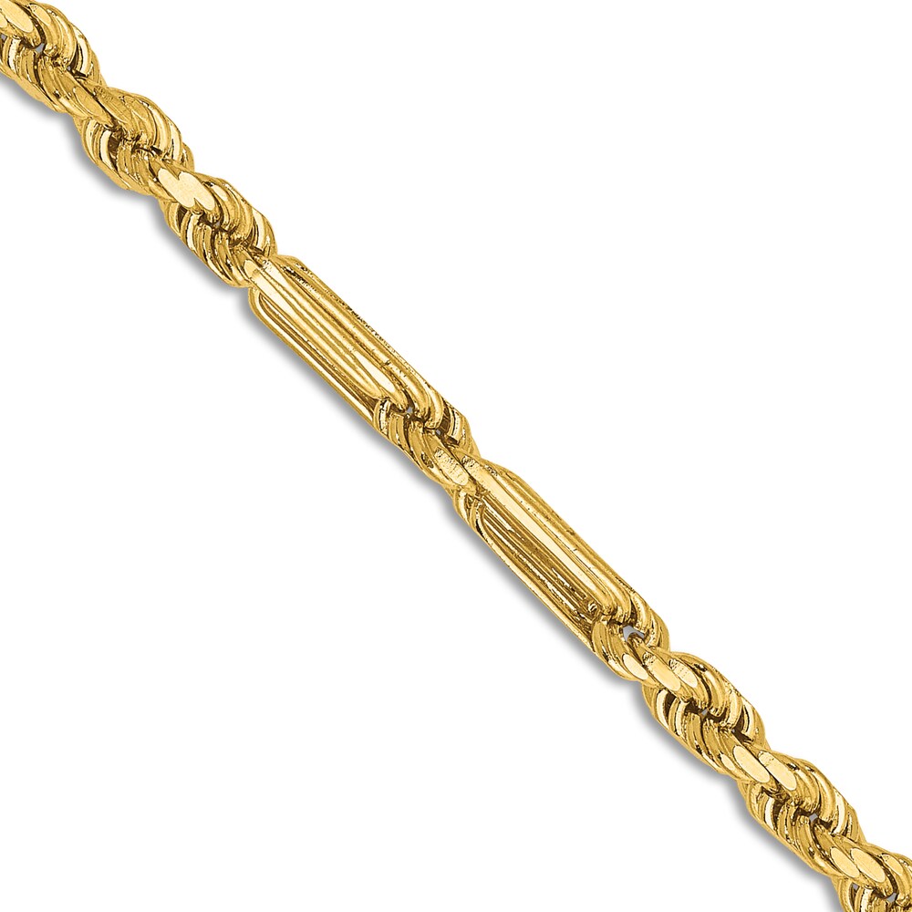 Diamond-Cut Rope Chain Necklace 14K Yellow Gold 24\" 3.0mm tDaDJ92X