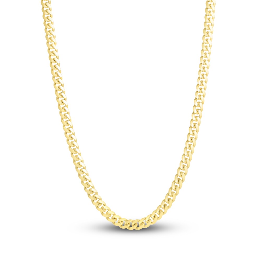 Miami Cuban Link Necklace 14K Yellow Gold 26" tGLqPm7A