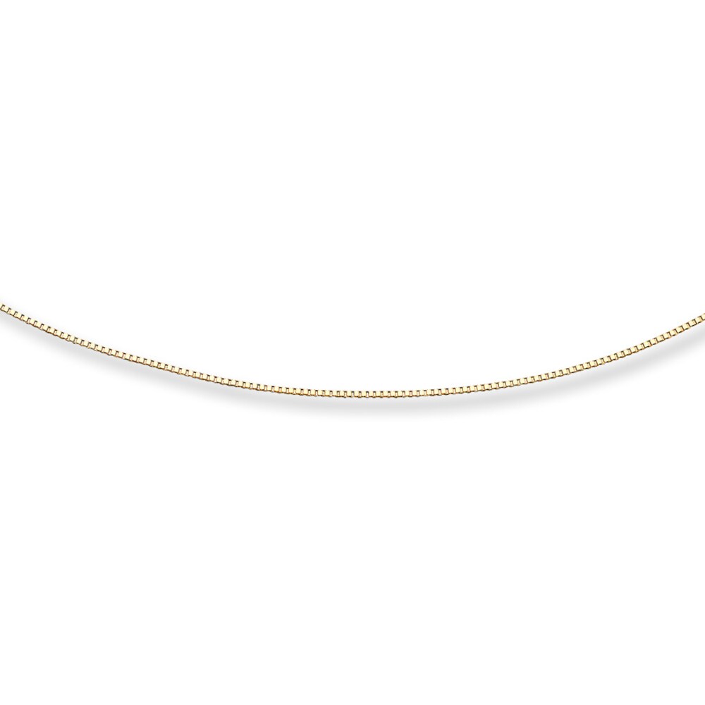 Box Chain 14K Yellow Gold 18" Length tKJthlQZ