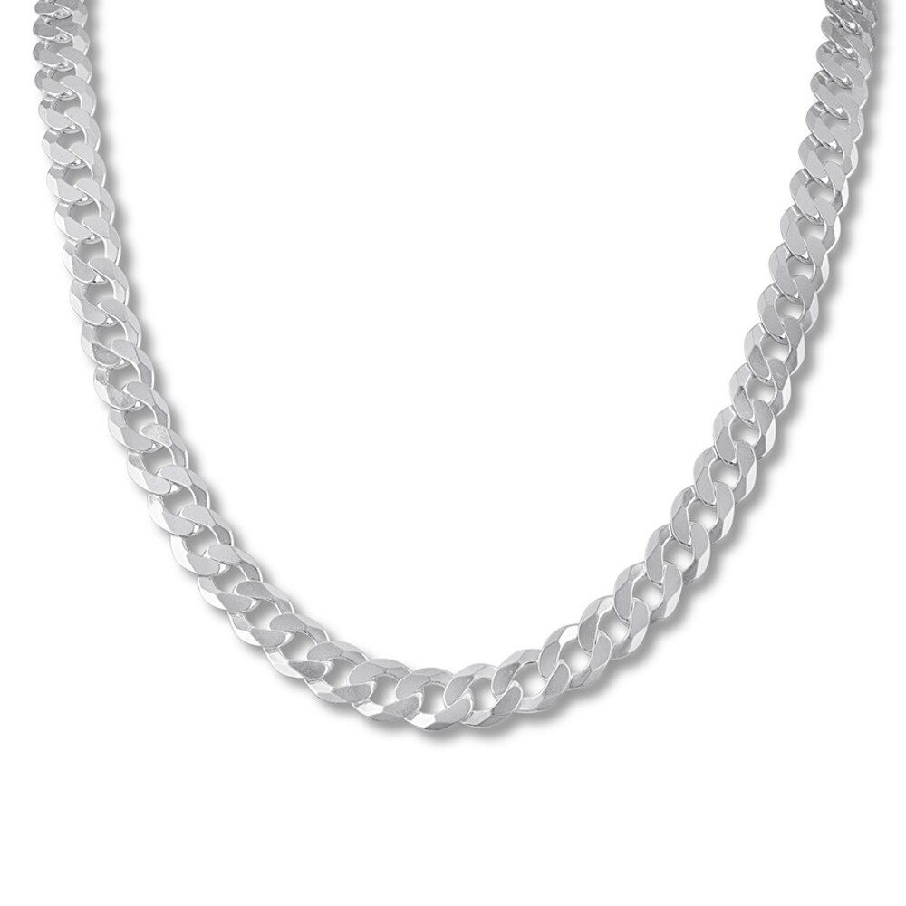 Curb Chain Necklace Sterling Silver 22\" tn767Cub