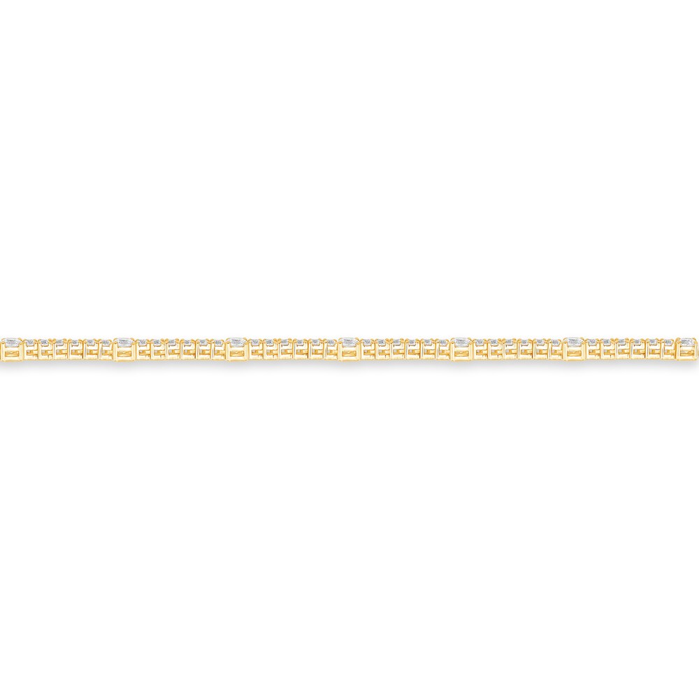 Diamond Tennis Necklace 4 ct tw Round 14K Yellow Gold tqS8P1aq