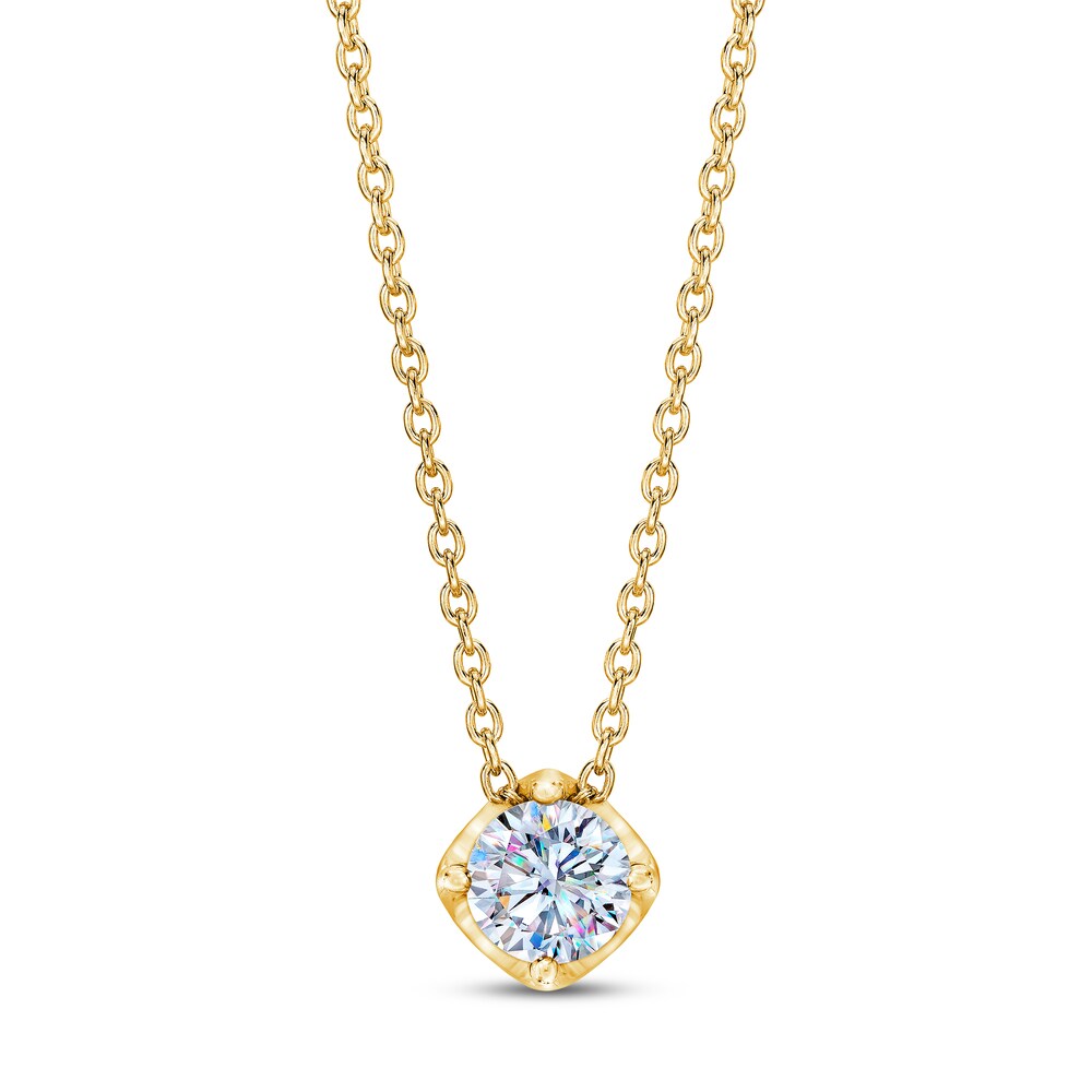 THE LEO First Light Diamond Solitaire Necklace 1/2 ct tw 14K Yellow Gold (I1/I) tw9Dcyry