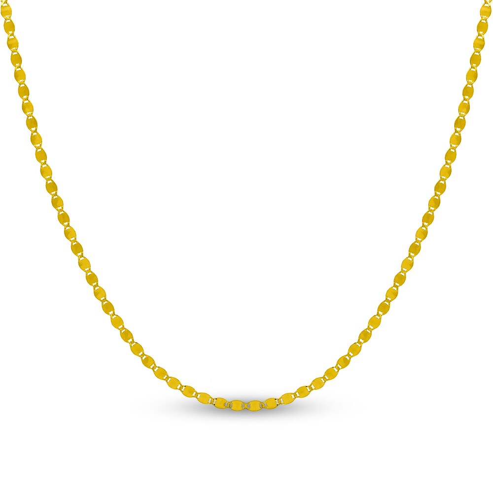 Valentino Chain Necklace 14K Yellow Gold 24" uZPstXNq