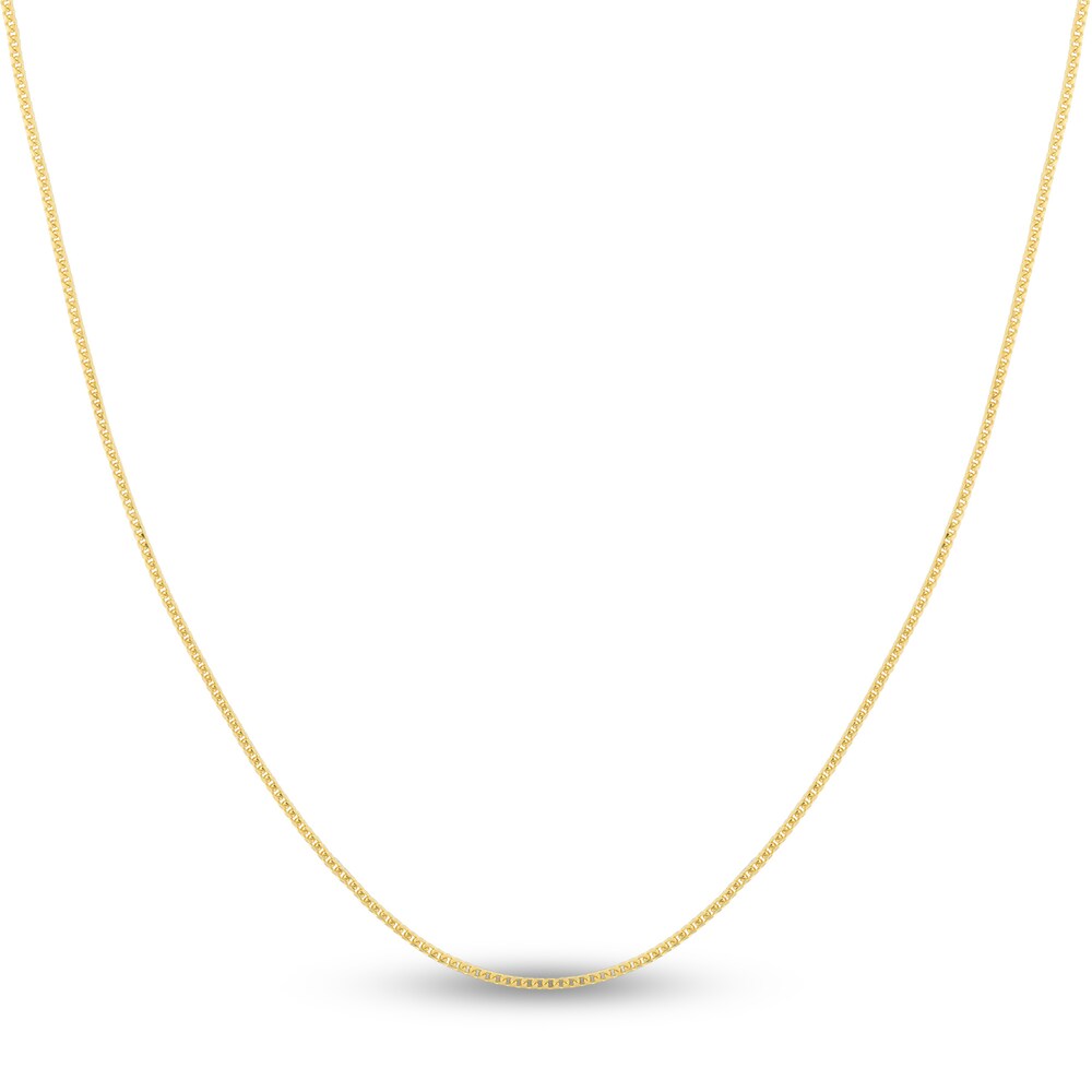 Round Franco Chain Necklace 14K Yellow Gold 16" v24SjCIv