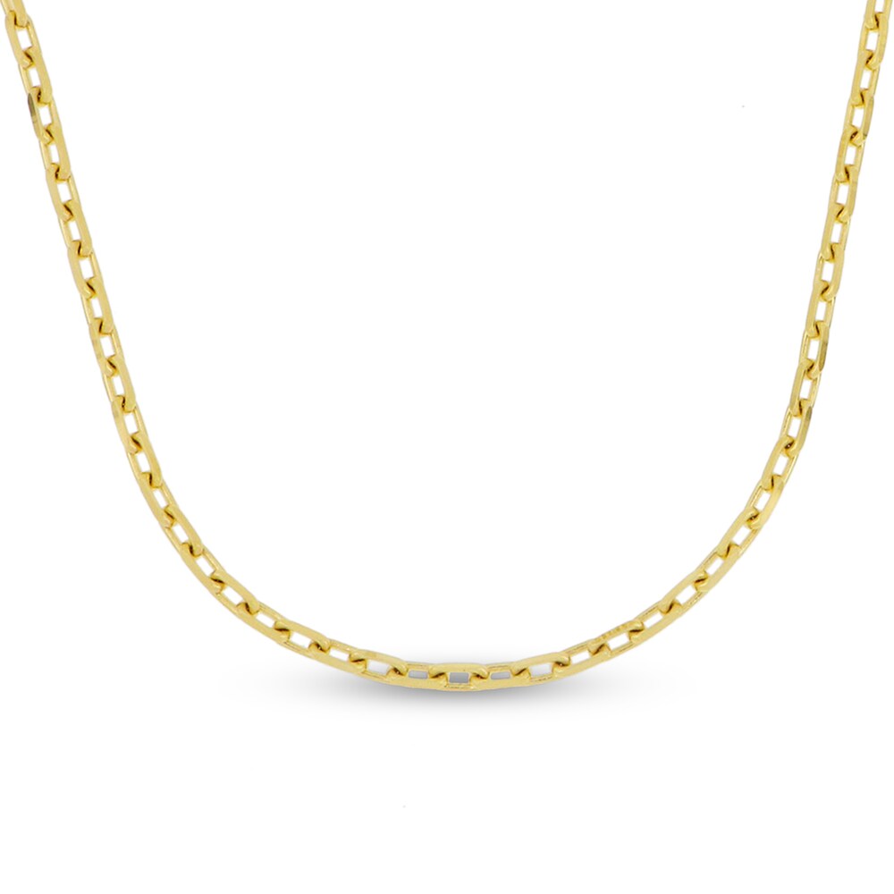 Cable Chain Necklace 14K Yellow Gold 22" v3lujvuN