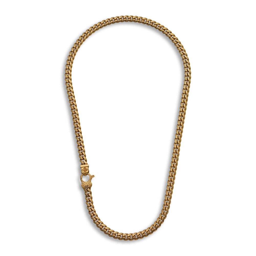 Marco Dal Maso Cuban Link Necklace Sterling Silver/18K Yellow Gold-Plated 22.5" v8GznhtK