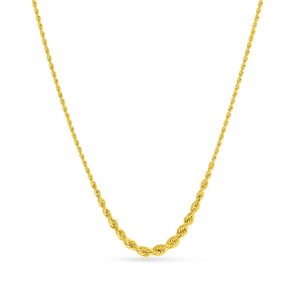 Graduated Rope Necklace 14K Yellow Gold 16" vF8Tx6ds