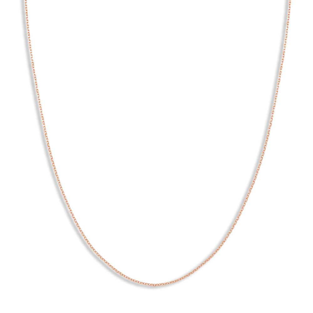 Diamond-Cut Cable Chain Necklace 14K Rose Gold 18" vWgXPnps