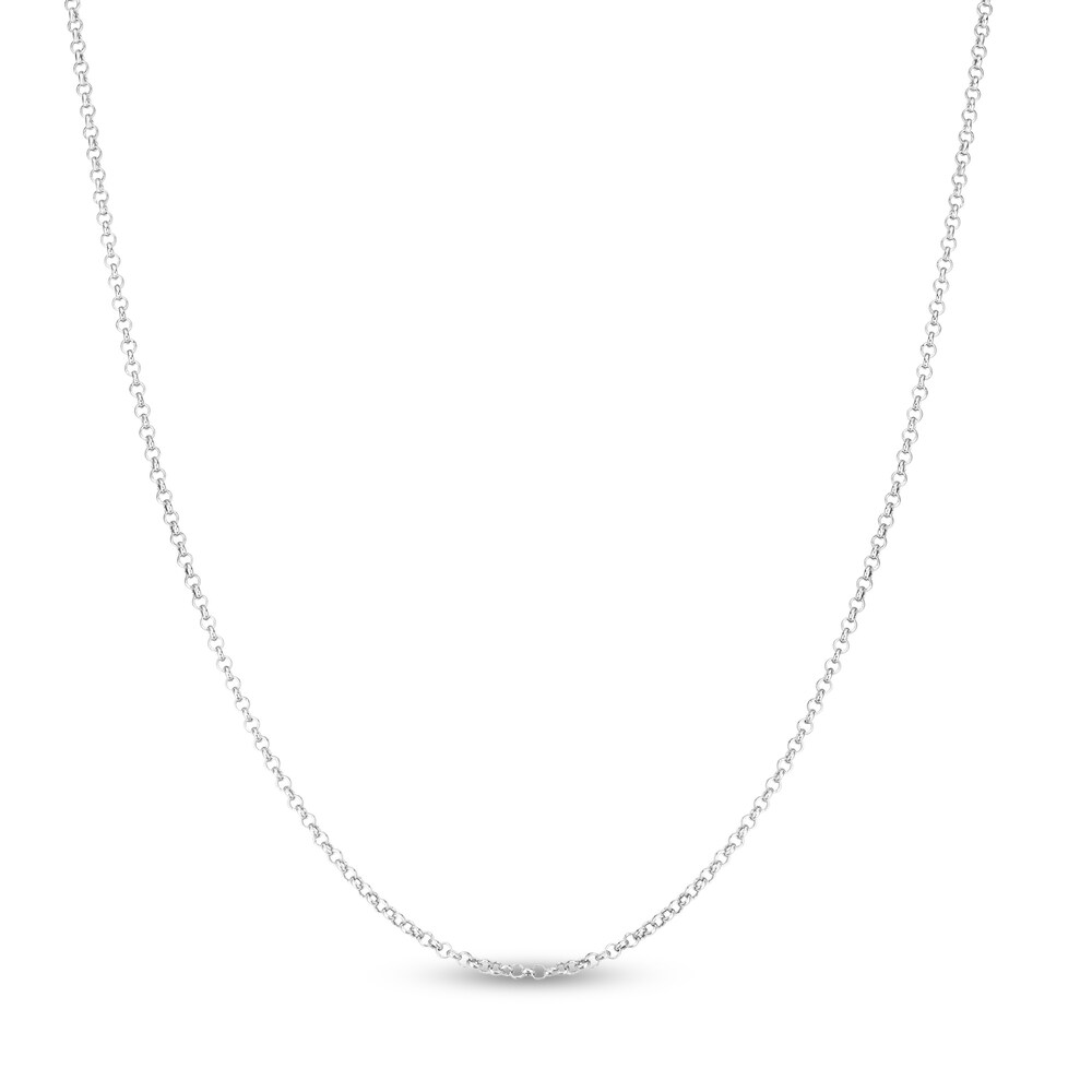 Rolo Chain Necklace 14K White Gold 20" vYHTkRyN