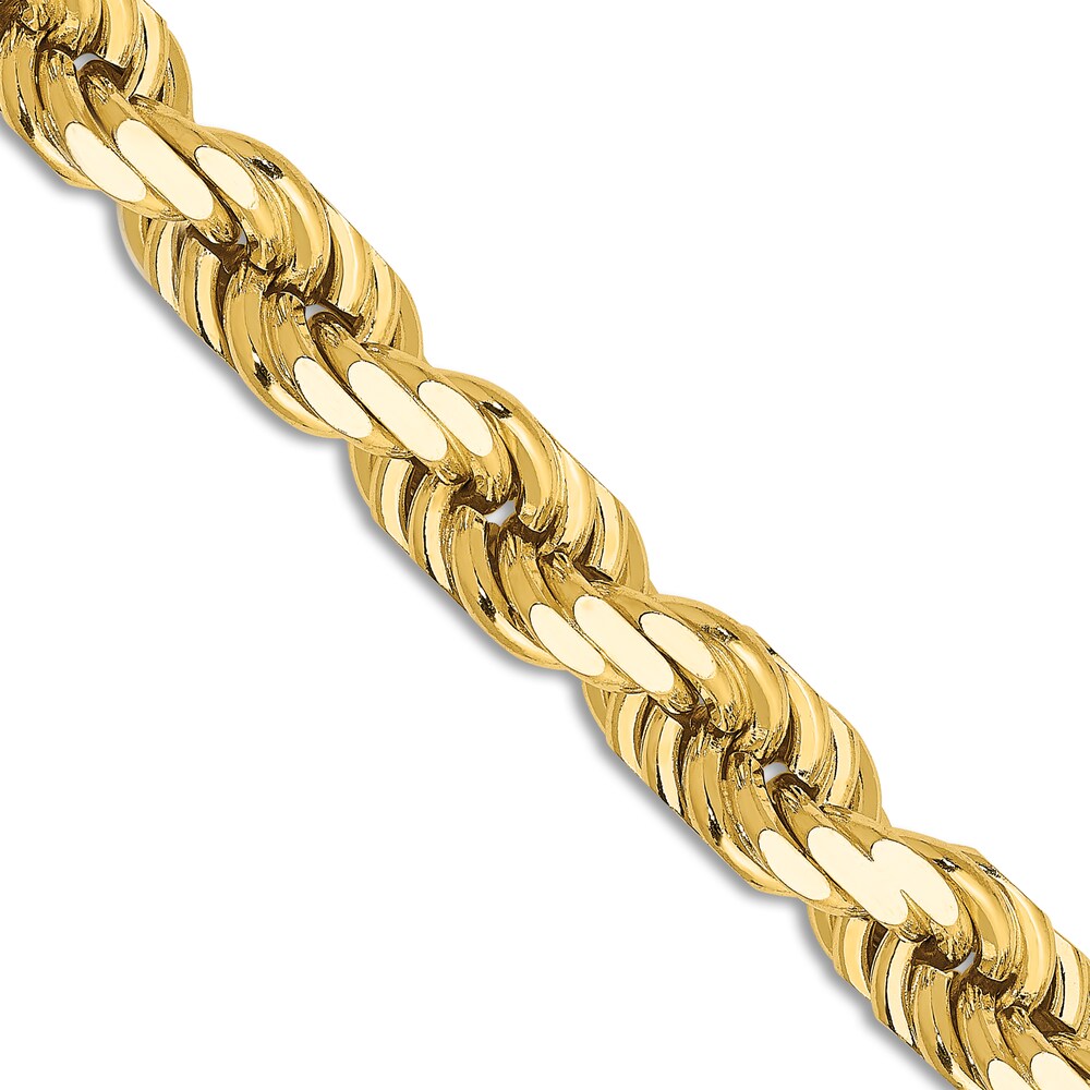Diamond-Cut Rope Chain Necklace 14K Yellow Gold 24\" 8.0mm vmdQiMo2 [vmdQiMo2]