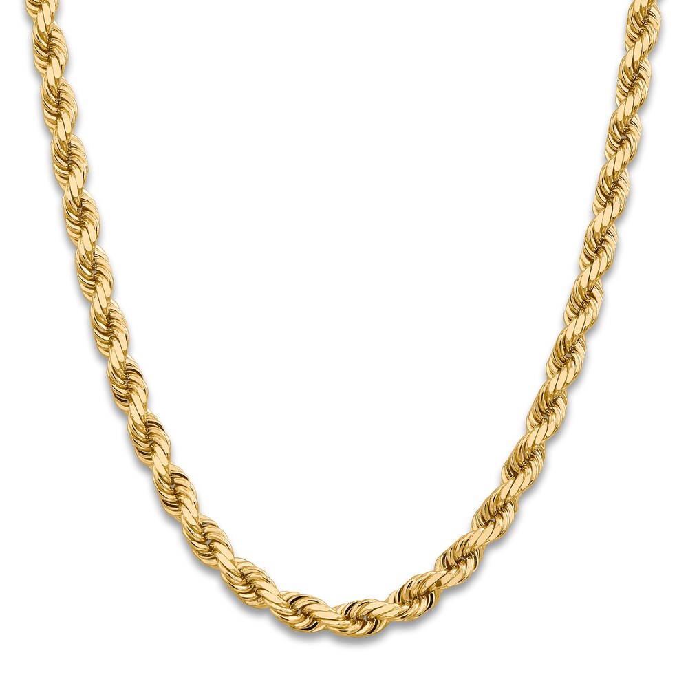 Diamond-Cut Rope Chain Necklace 14K Yellow Gold 24\" 8.0mm vmdQiMo2