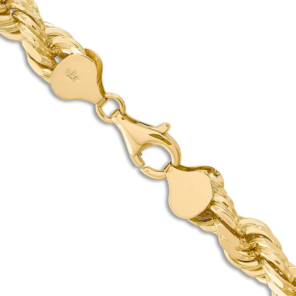 Diamond-Cut Rope Chain Necklace 14K Yellow Gold 24\" 8.0mm vmdQiMo2
