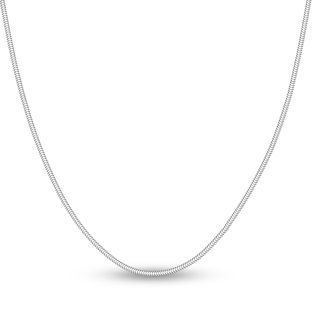 Snake Chain Necklace 14K White Gold 24" vr1xfHPK
