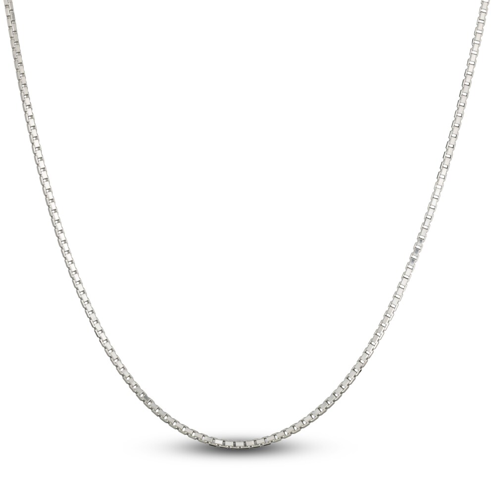 Solid Box Chain Necklace 14K White Gold 22\" 2.35mm vtJtUGEJ
