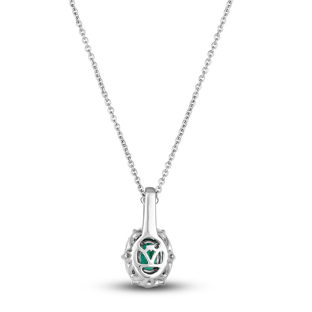 Le Vian Natural Emerald Necklace 1/8 ct tw Diamonds 14K Vanilla Gold wIyAnoXG