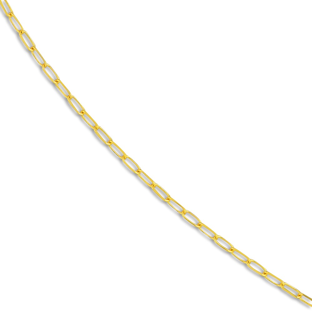 Paper Clip Chain Necklace 1488K Yellow Gold 18\" 1.7mm wKbTFsDS