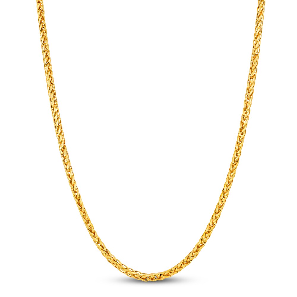 Hollow Wheat Necklace 10K Yellow Gold wV9o1wlb