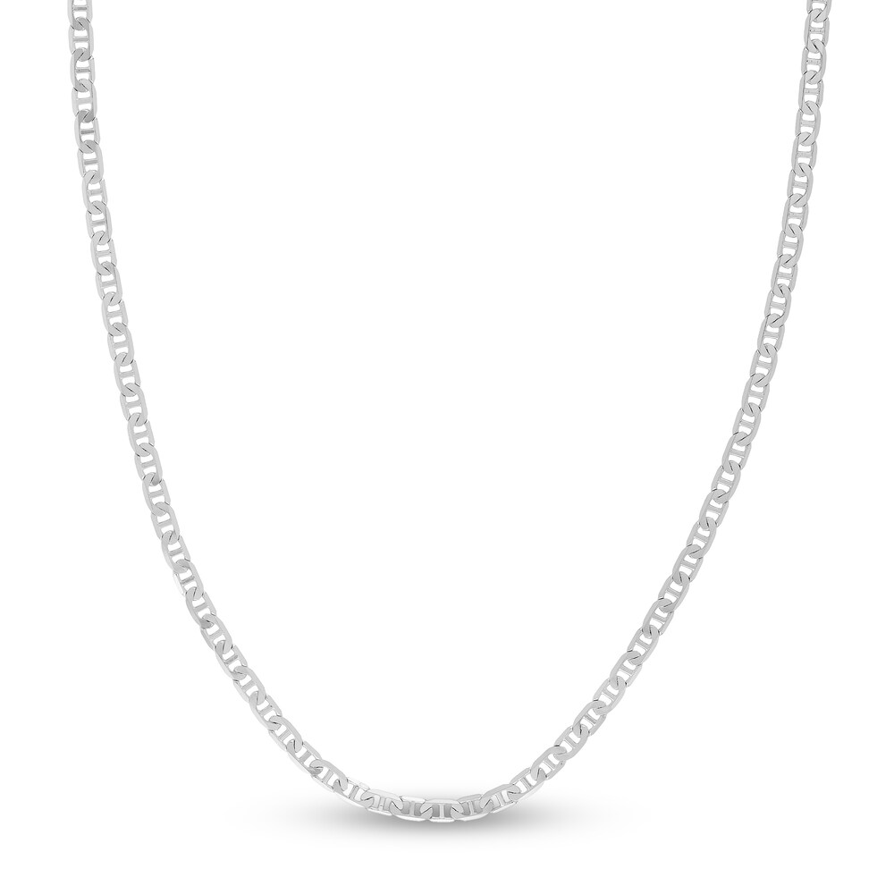 Mariner Chain Necklace 14K White Gold 18" wn58ZPJy
