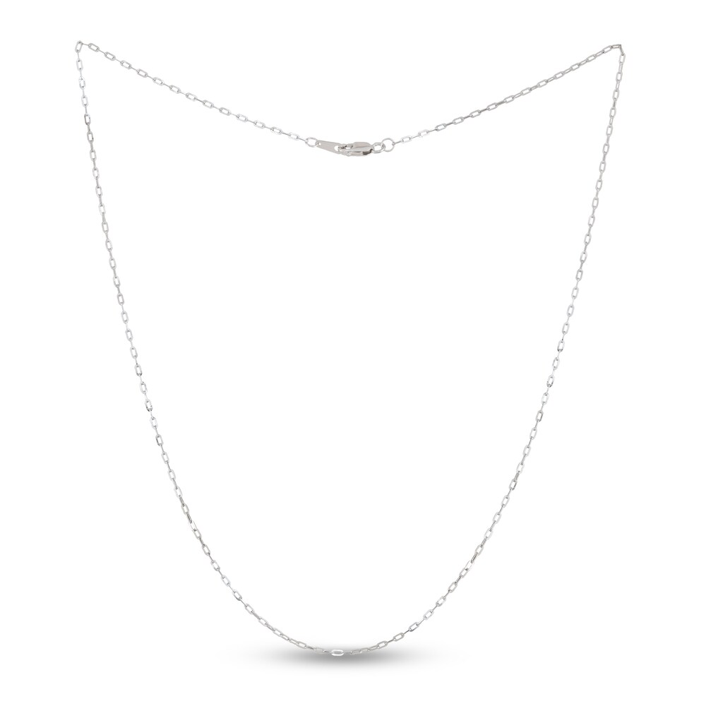 Paperclip Necklace 14K White Gold 24" 1.3MM wnVdP8Mv