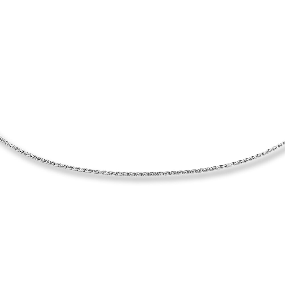 Adjustable Wheat Chain 14K White Gold 16" - 26" Length xKkKrvxl