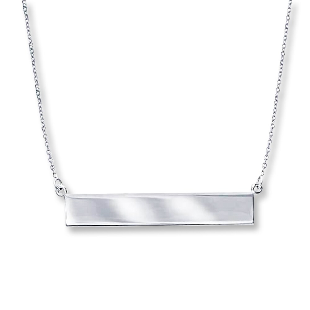 Bar Necklace 14K White Gold xQqy5VJY