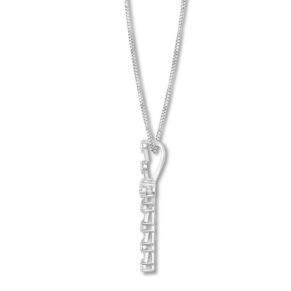 Diamond Cross Necklace 1-1/5 carat tw 14K White Gold xSfH5Khq