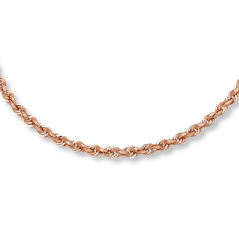 Rope Necklace 14K Rose Gold 30 Length xTz9kyVV [xTz9kyVV]