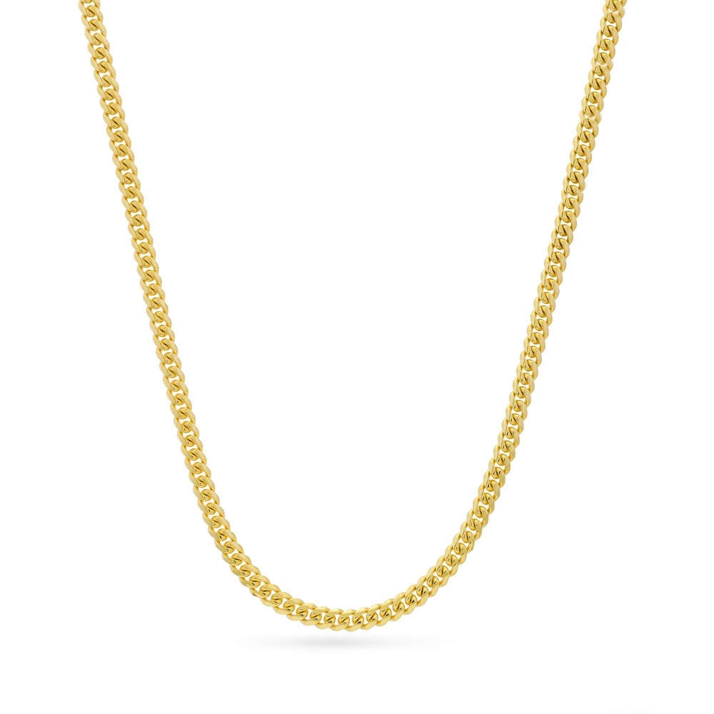 Miami Cuban Link Necklace 14K Yellow Gold 26\" xdysL2ol