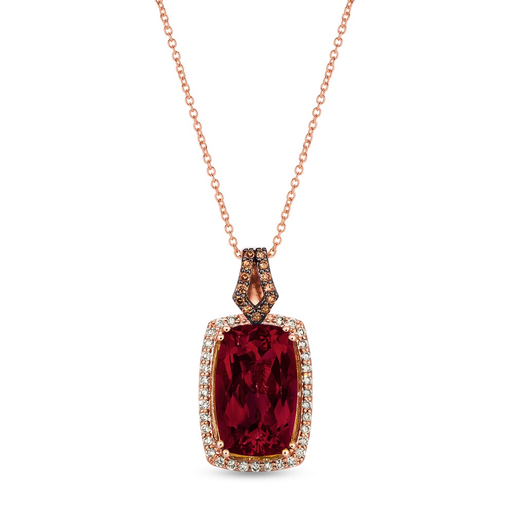 Le Vian Natural Garnet Necklace 3/8 ct tw Diamonds 14K Strawberry Gold xgrQNwhB