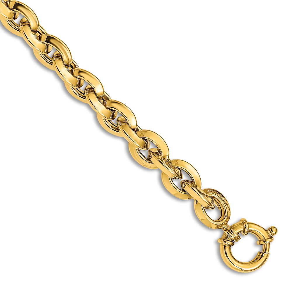 Rolo Chain Necklace 14K Yellow Gold 17.25\" xjGGrMwt