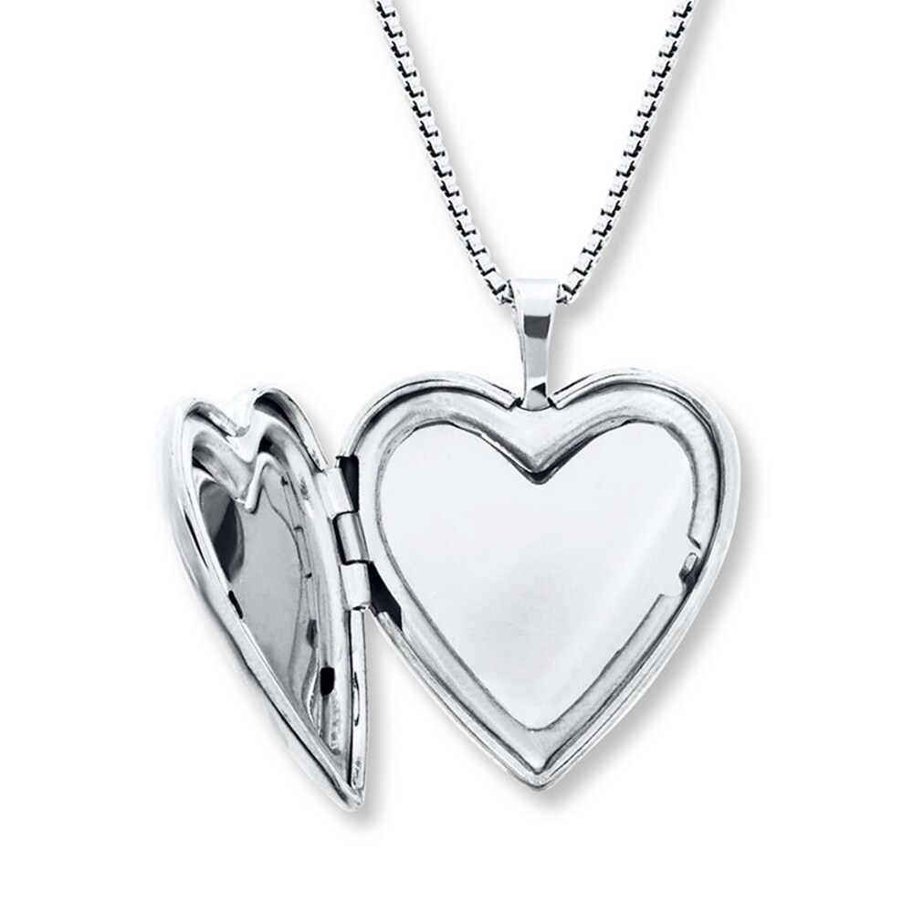 Heart Locket Necklace Diamond Accents Sterling Silver xxAdRNkN